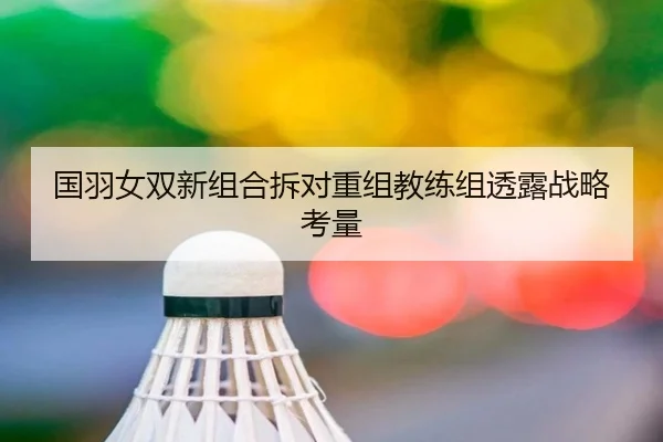 国羽女双新组合拆对重组教练组透露战略考量
